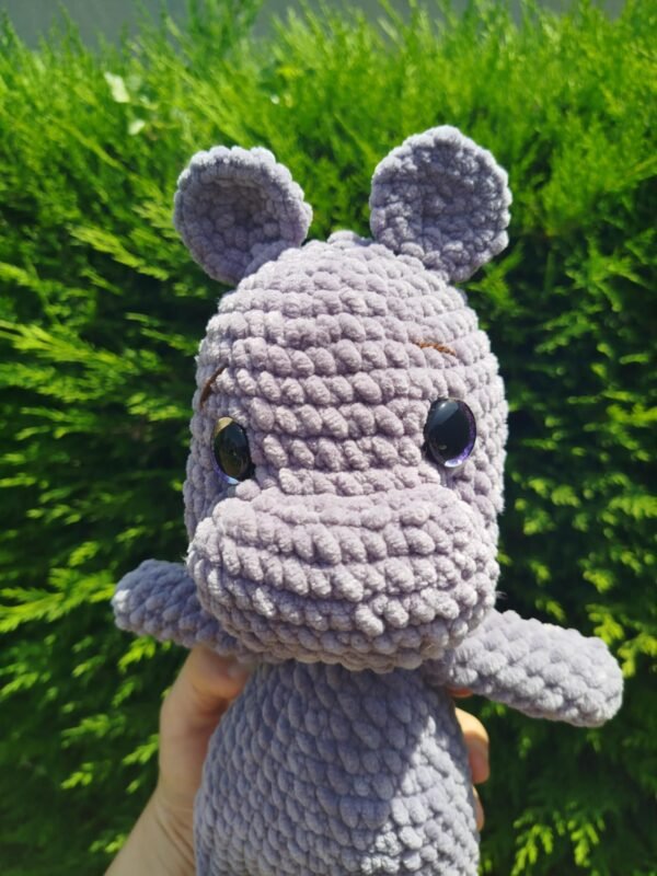 hippopotame au crochet portrait