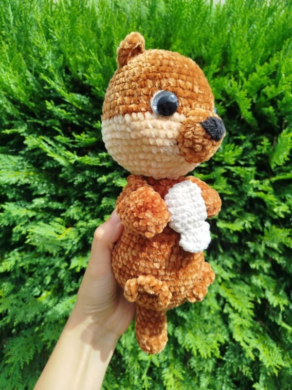 loutre laine chenille de coté