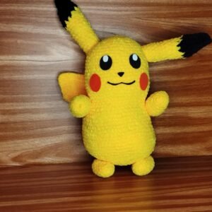pikachu au crochet- laine chenille